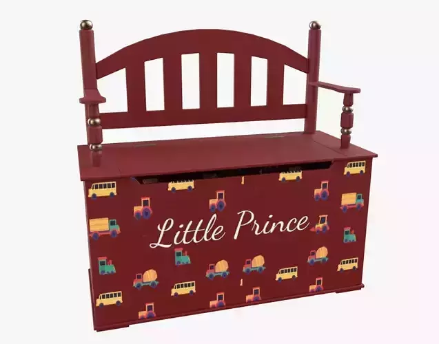 Kid Toy Box Child Throne Sticker Dark-Red