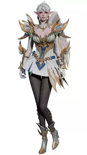 3d cartoon character Kamael WhiteKnight 