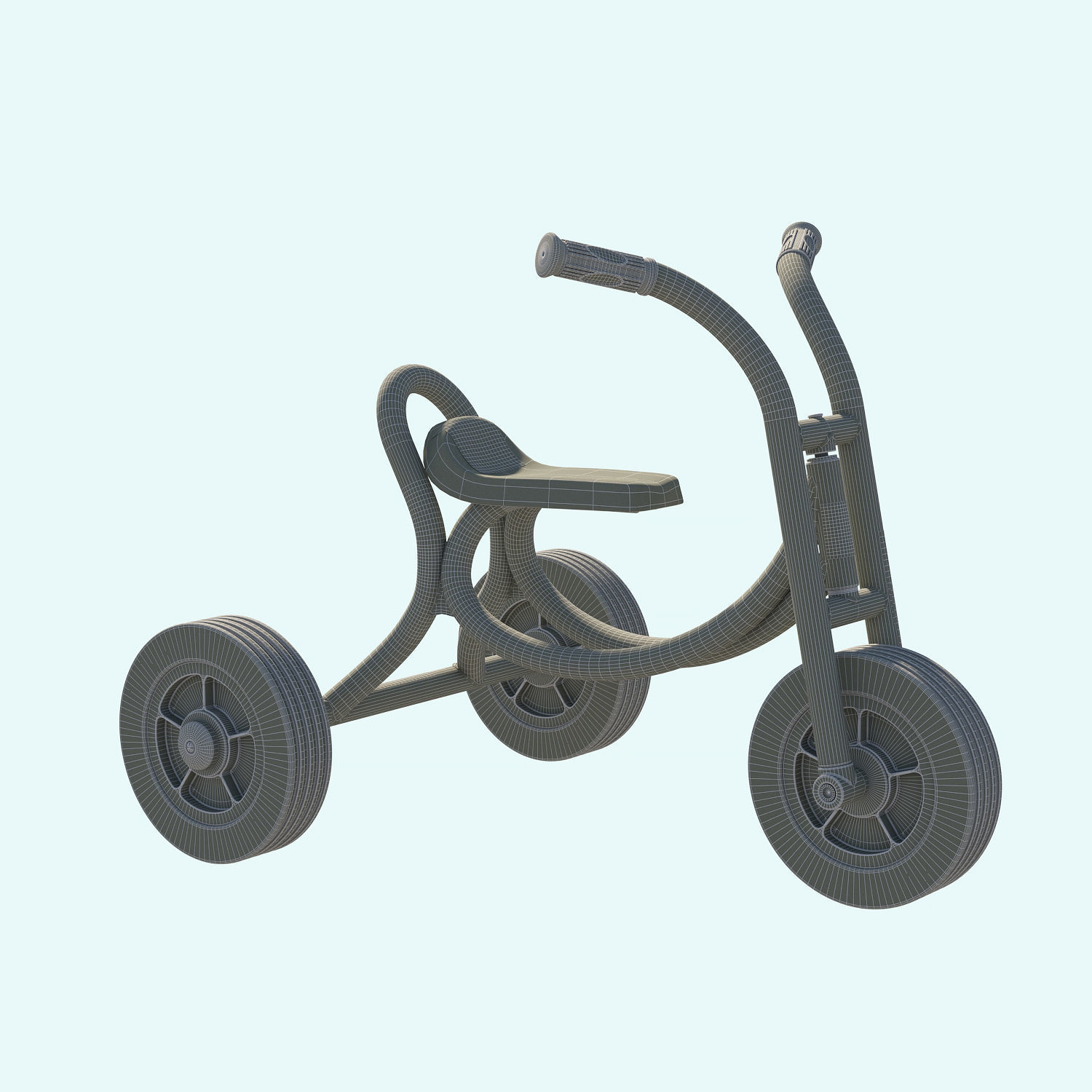 Weplay Push Trike Kid Bicycle Children bike 3D model_9