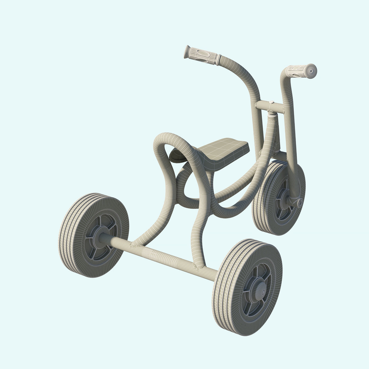 Weplay Push Trike Kid Bicycle Children bike 3D model_8