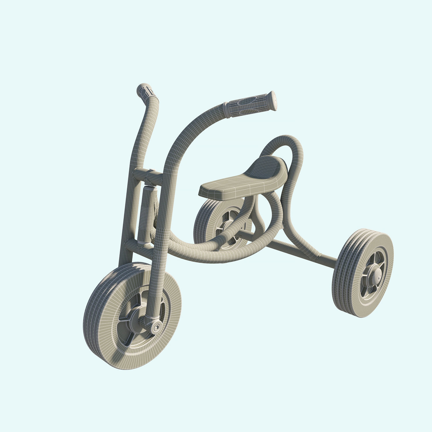 Weplay Push Trike Kid Bicycle Children bike 3D model_6