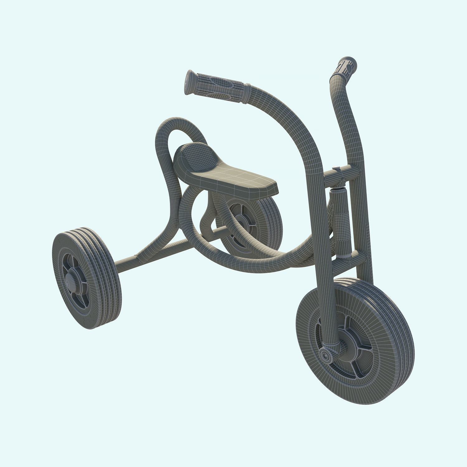 Weplay Push Trike Kid Bicycle Children bike 3D model_7