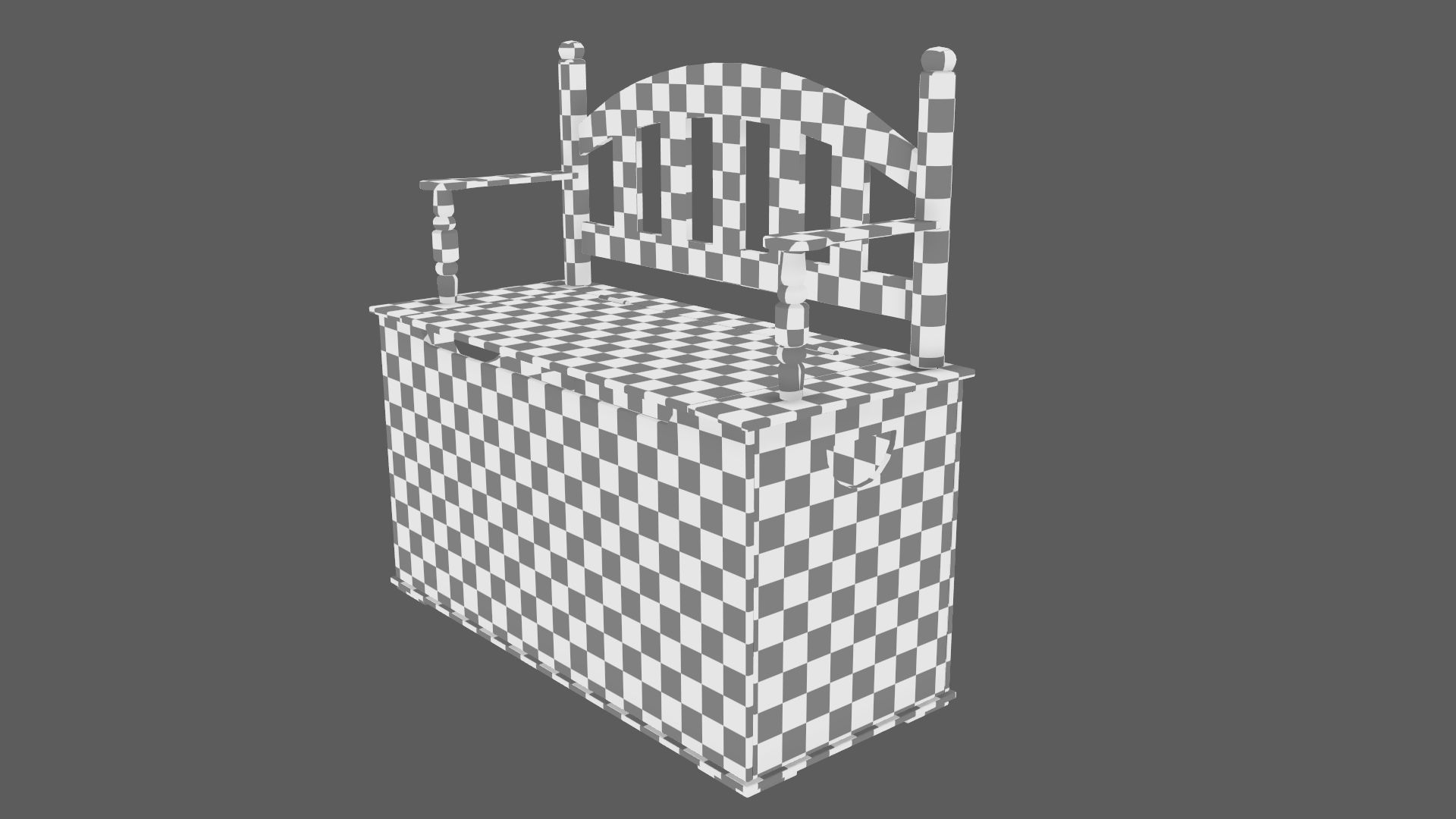 Kid Toy Box Child Throne Sticker Orange 3D model_18