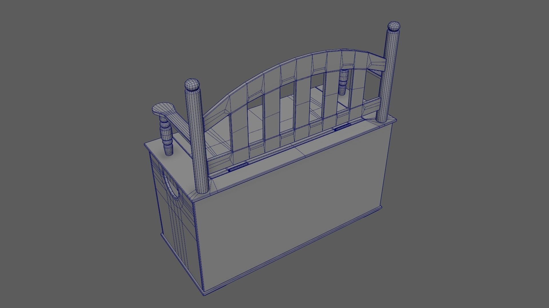 Kid Toy Box Child Throne Sticker Orange 3D model_11