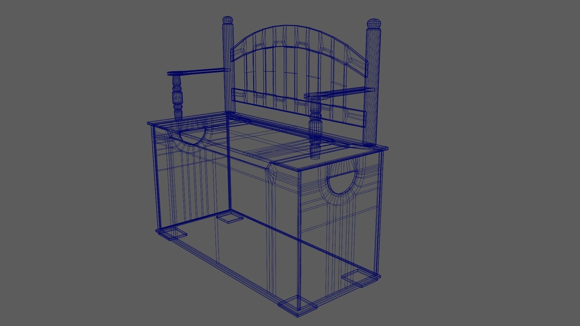 Kid Toy Box Child Throne Sticker Orange 3D model_14