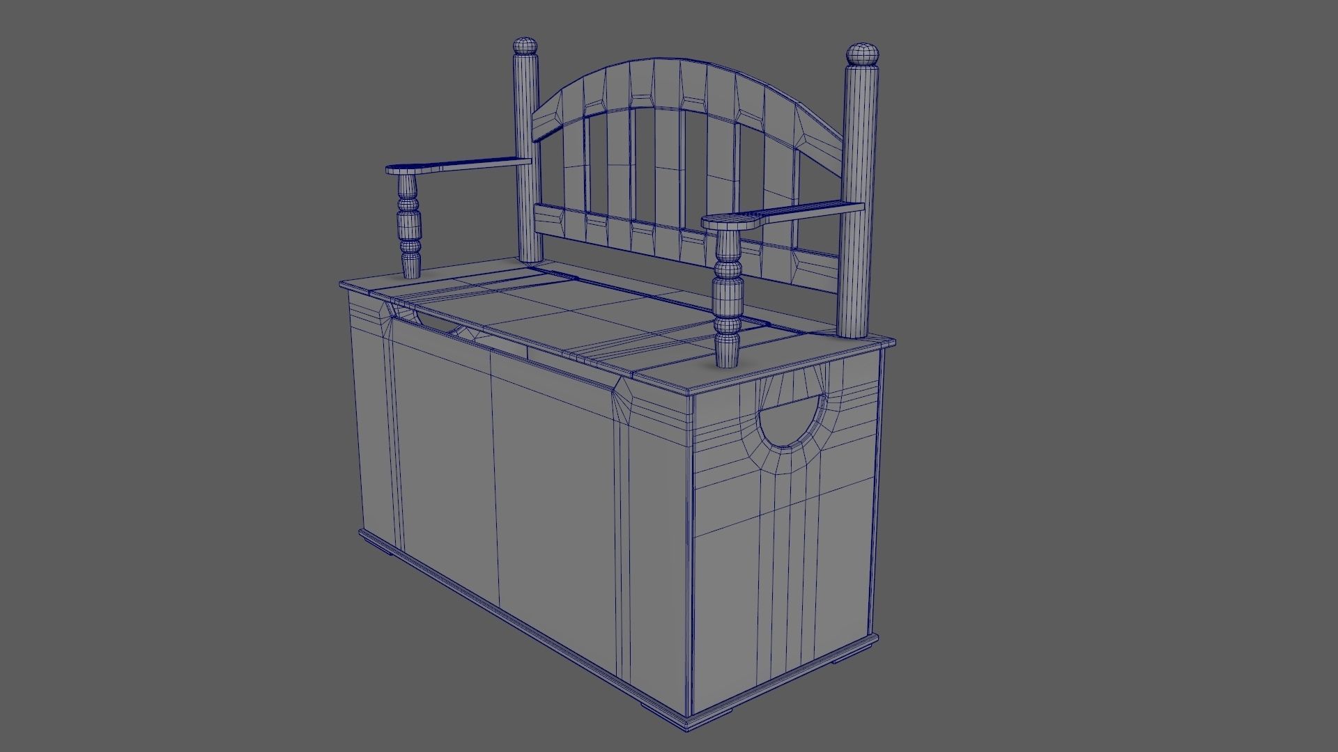 Kid Toy Box Child Throne Sticker Orange 3D model_10