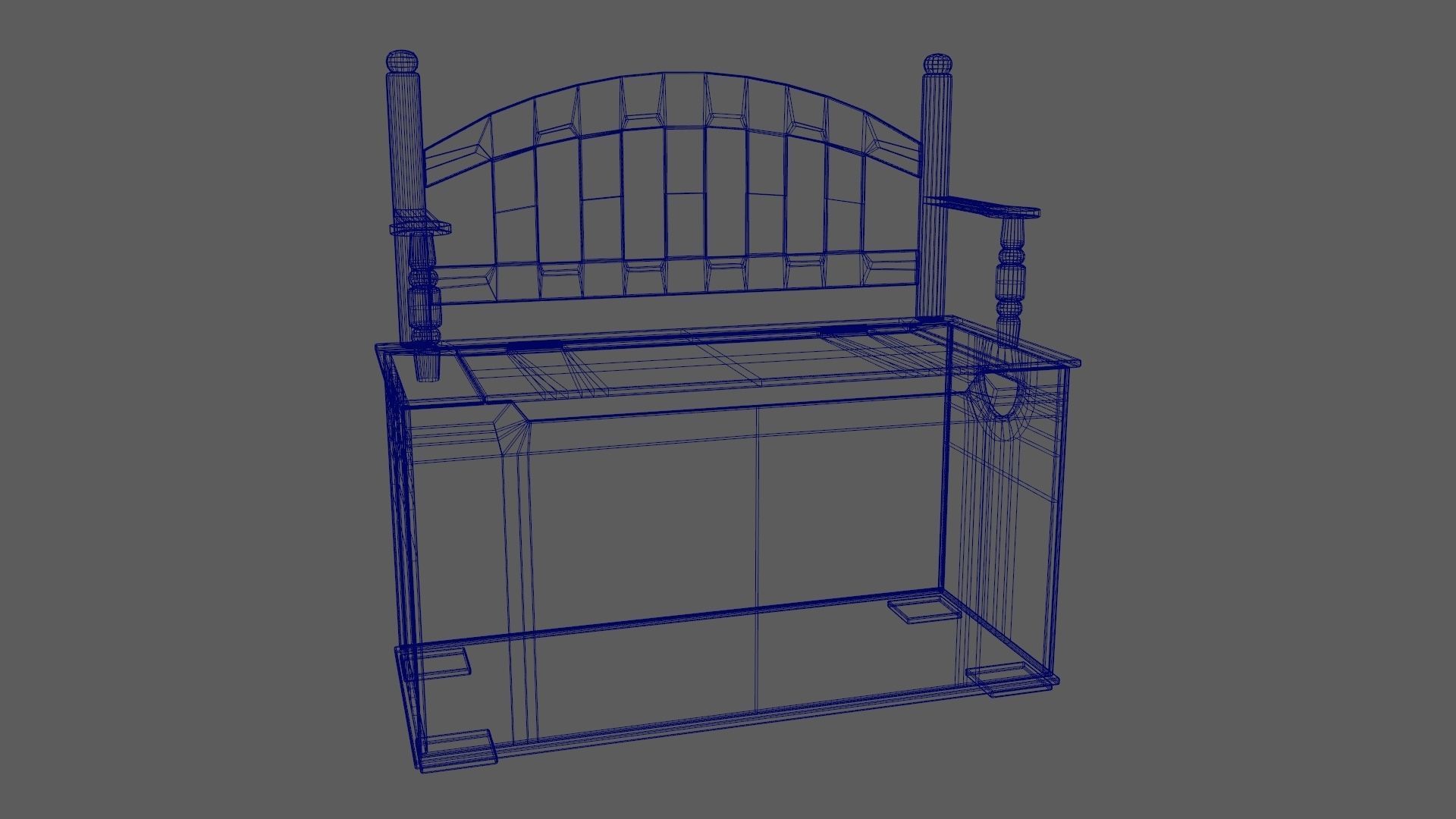 Kid Toy Box Child Throne Sticker Orange 3D model_13