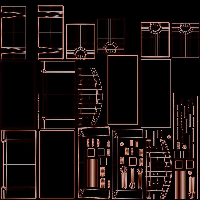 Kid Toy Box Child Throne Sticker Orange 3D model_22