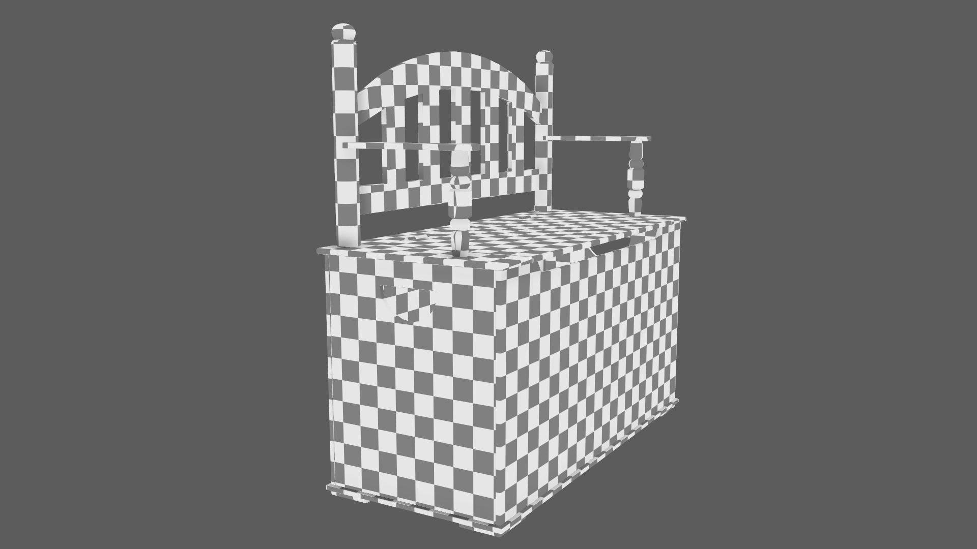 Kid Toy Box Child Throne Sticker Orange 3D model_20