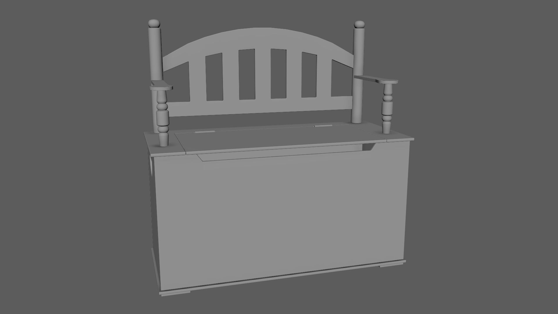 Kid Toy Box Child Throne Sticker Orange 3D model_5