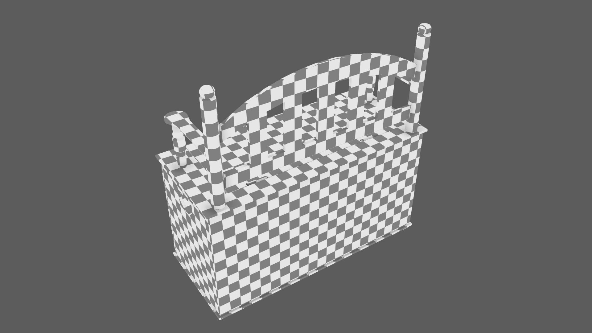 Kid Toy Box Child Throne Sticker Orange 3D model_19