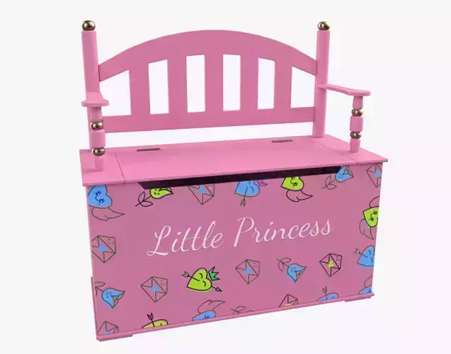 Kid Toy Box Child Throne Sticker Pink