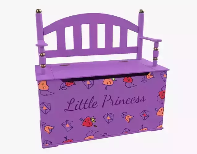 Kid Toy Box Child Throne Sticker Purple