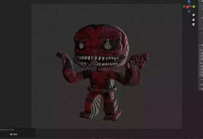 Voxel printable Venompool Funko pop  3D model
