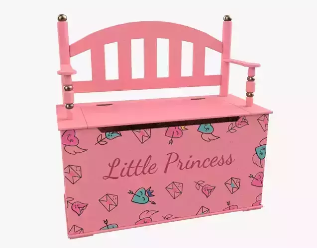 Kid Toy Box Child Throne Sticker Salmon
