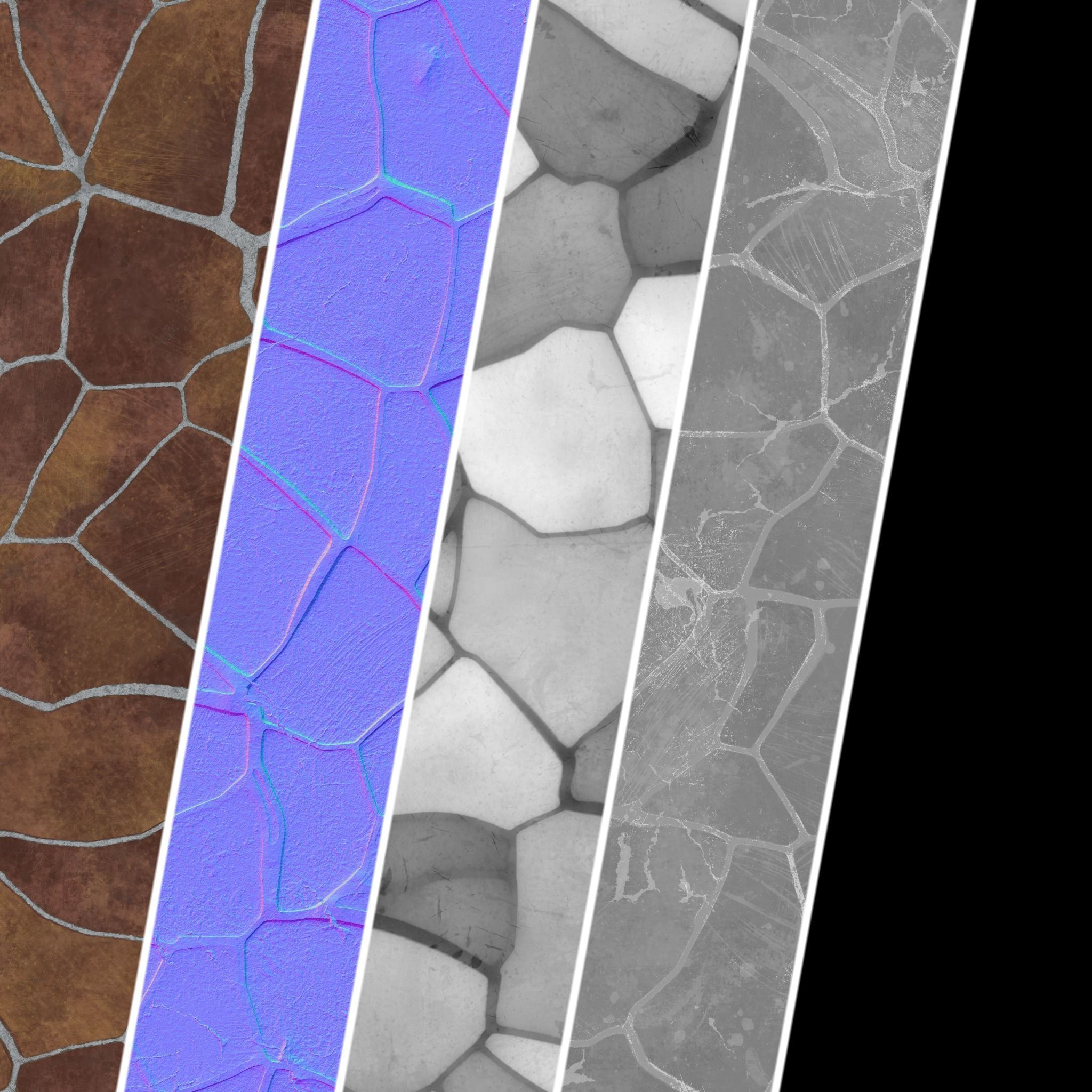 Stone Wall Materials 64- Decorative Stone Sbsar Pbr 4k Seamless Texture_3