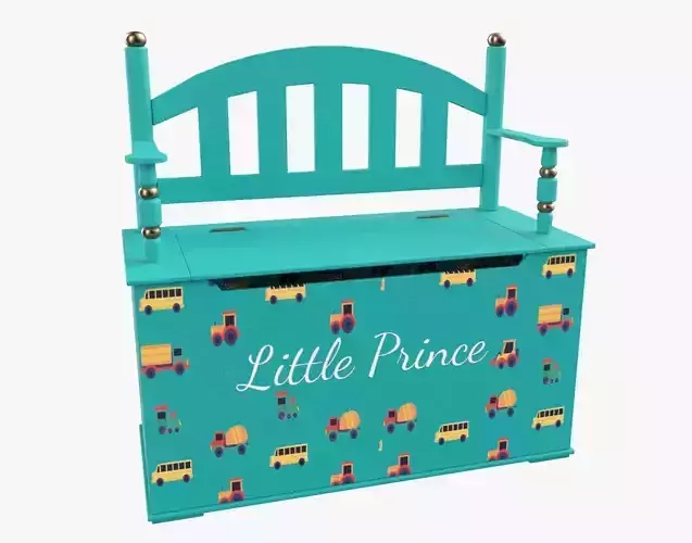 Kid Toy Box Child Throne Sticker Turquoise