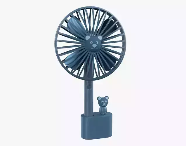 Electric Fan Child Toy Fan Bear Fan Blue