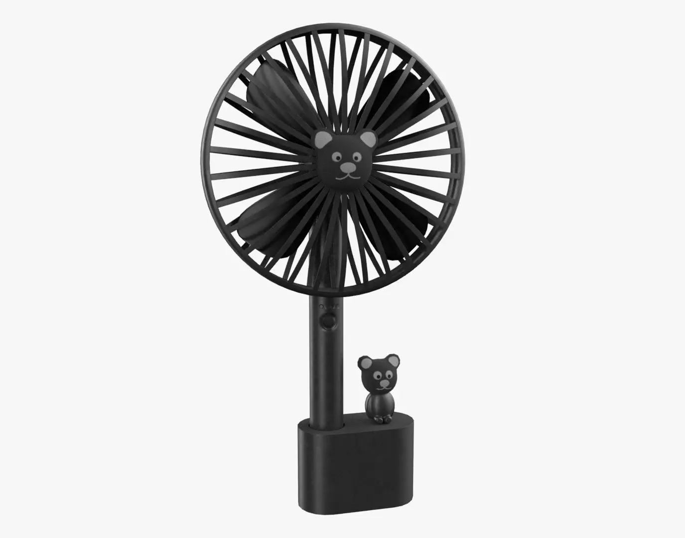 Electric Fan Child Toy Fan Bear Fan Gray 3D model