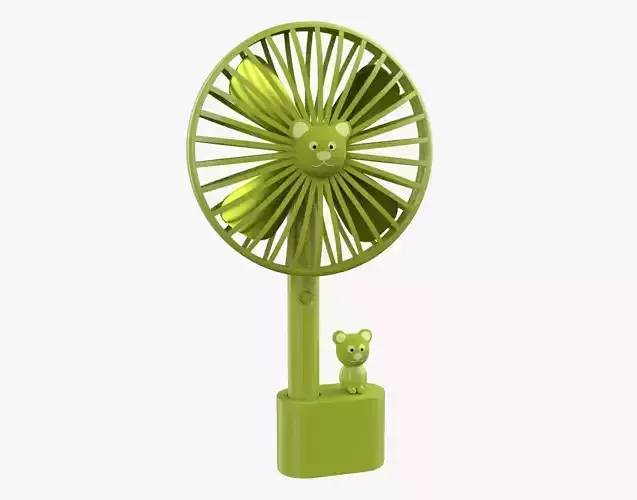 Electric Fan Child Toy Fan Bear Fan Green
