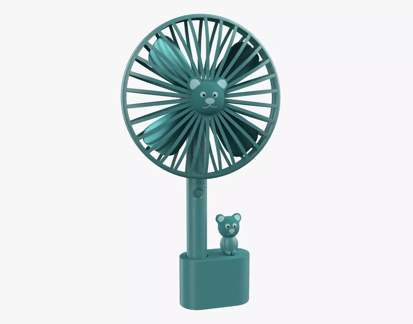 Electric Fan Child Toy Fan Bear Fan Lightblue 3D model