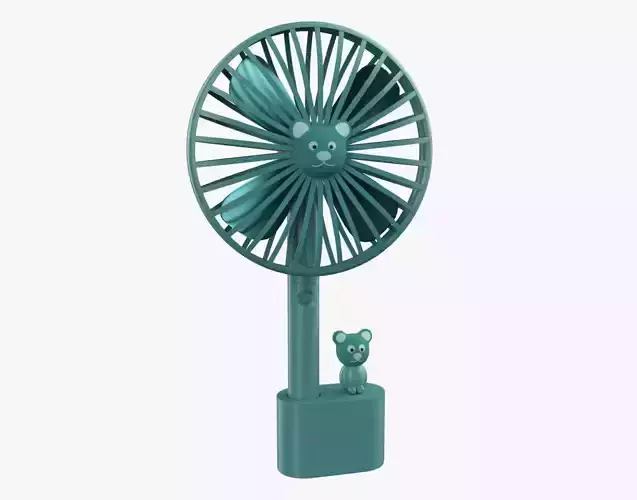 Electric Fan Child Toy Fan Bear Fan Lightblue