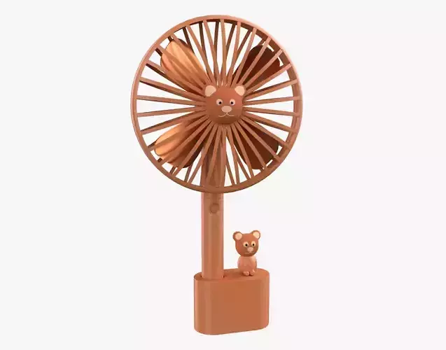 Electric Fan Child Toy Fan Bear Fan Orange