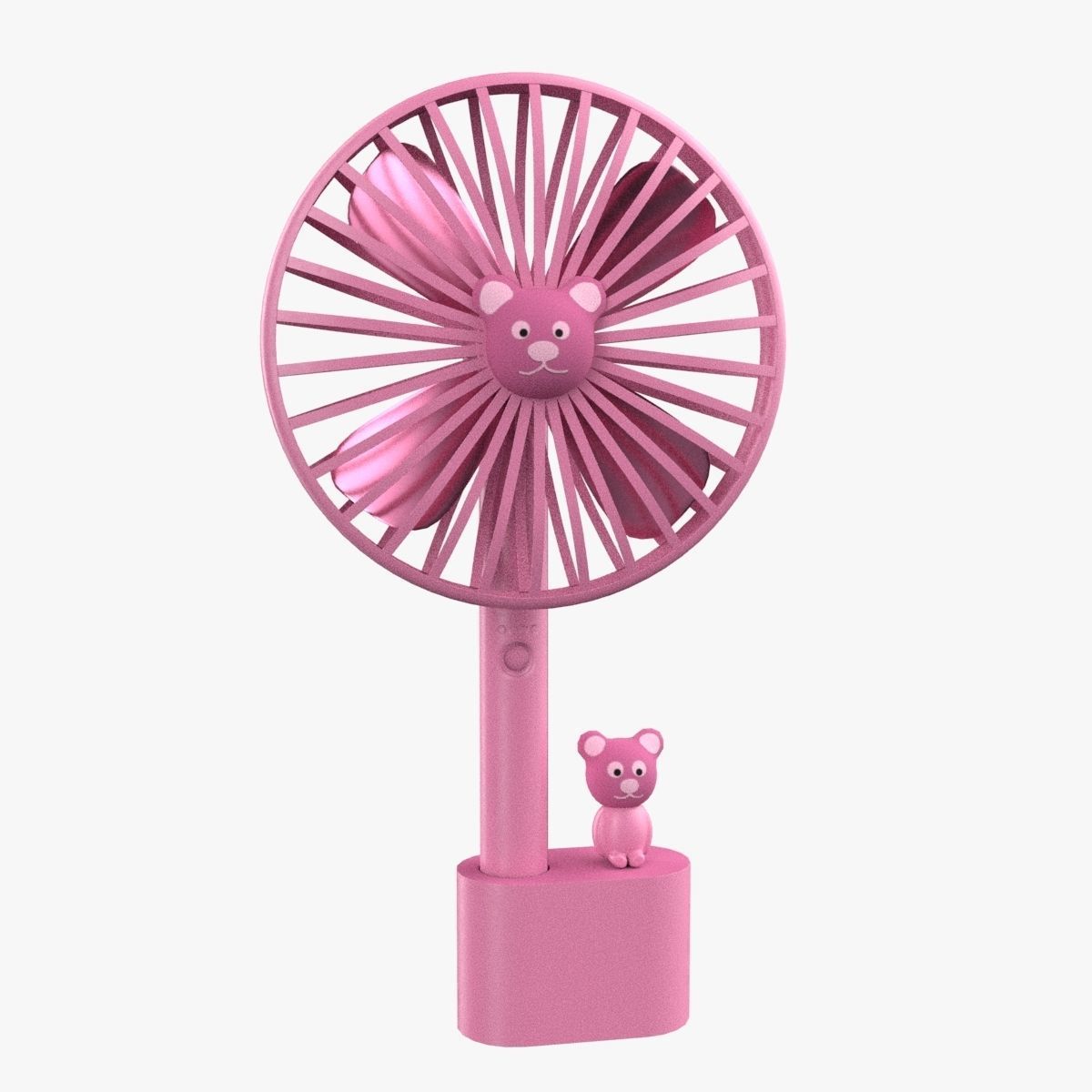 Electric Fan Child Toy Fan Bear Fan Pink 3D model_22