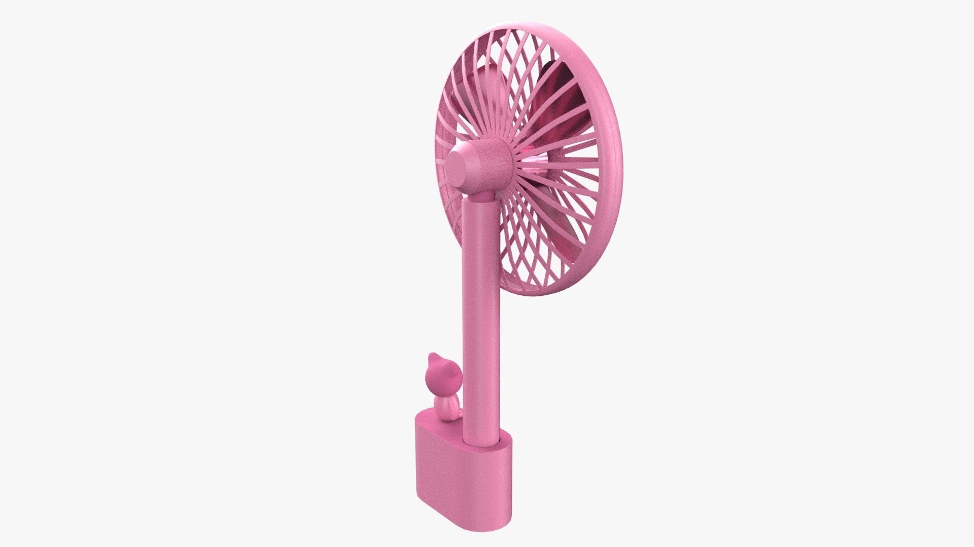 Electric Fan Child Toy Fan Bear Fan Pink 3D model_4
