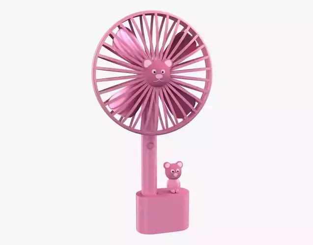 Electric Fan Child Toy Fan Bear Fan Pink