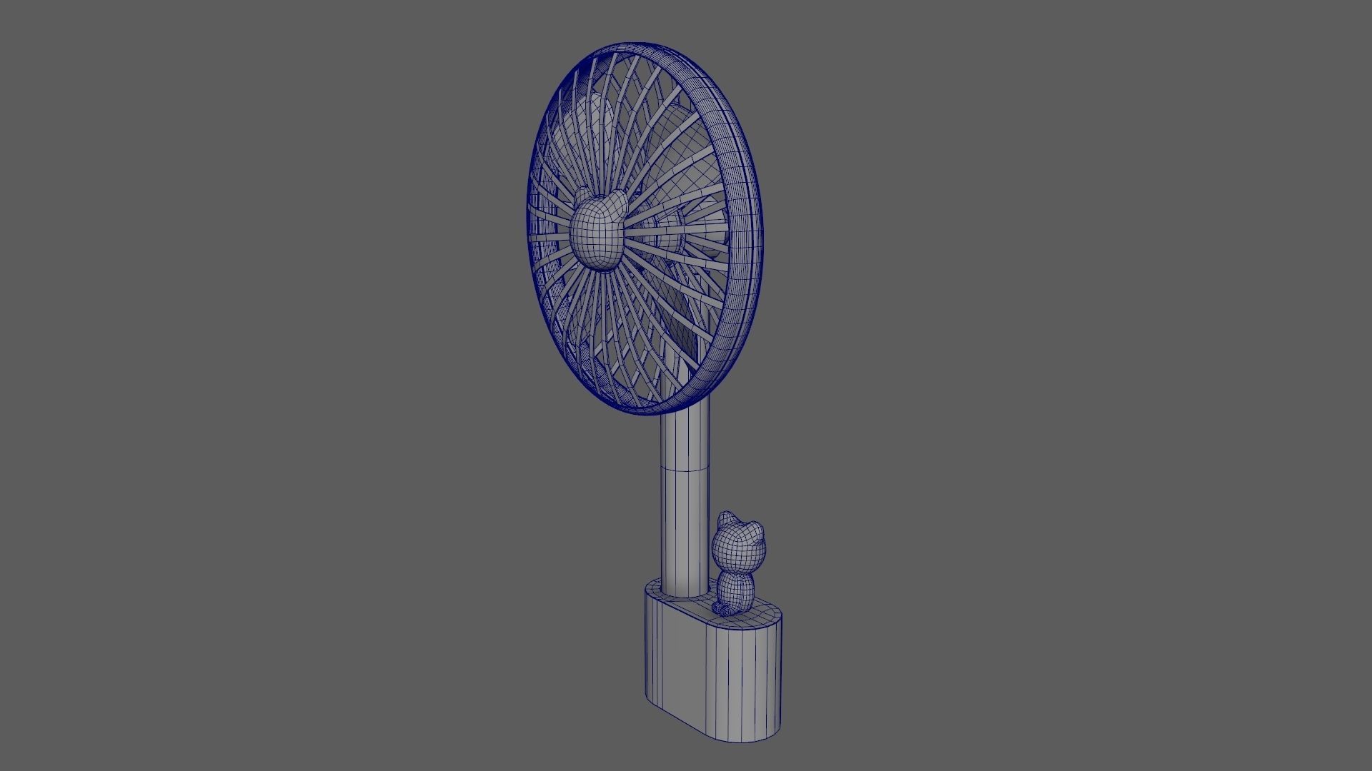 Electric Fan Child Toy Fan Bear Fan Pink 3D model_10