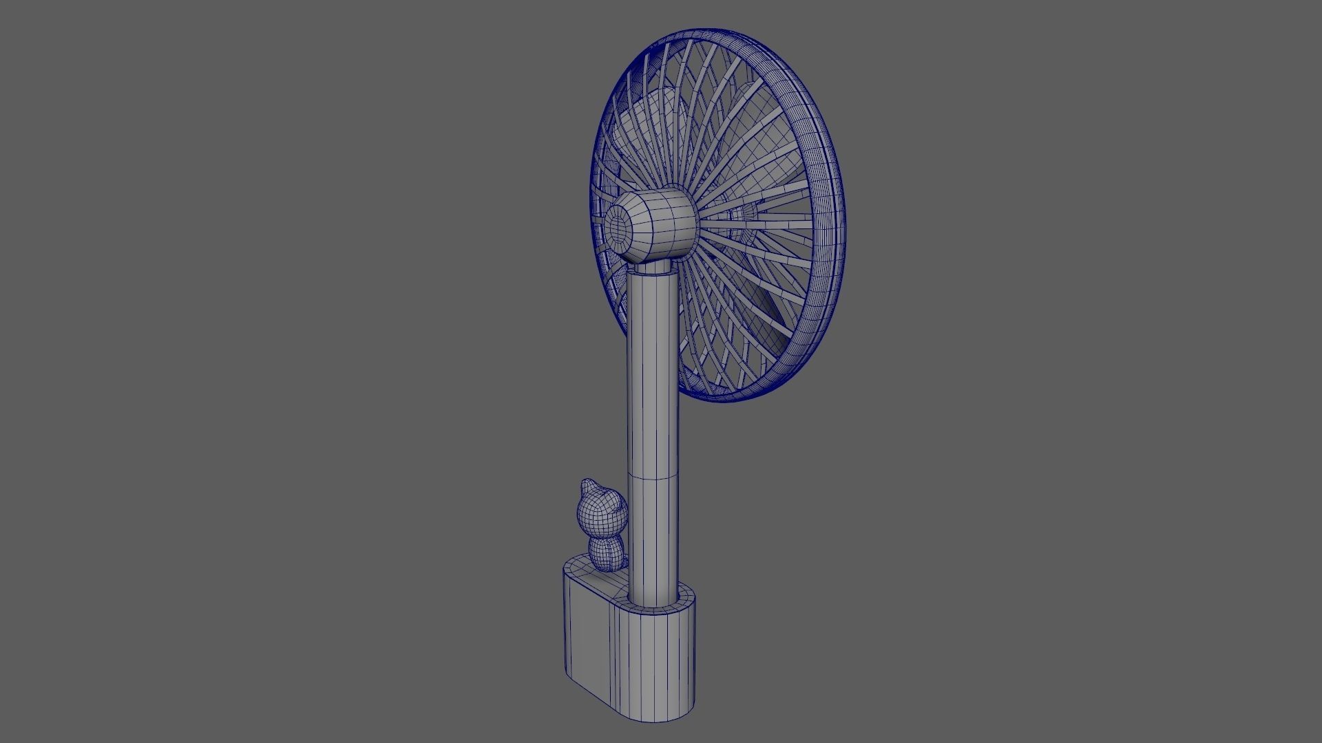 Electric Fan Child Toy Fan Bear Fan Pink 3D model_12