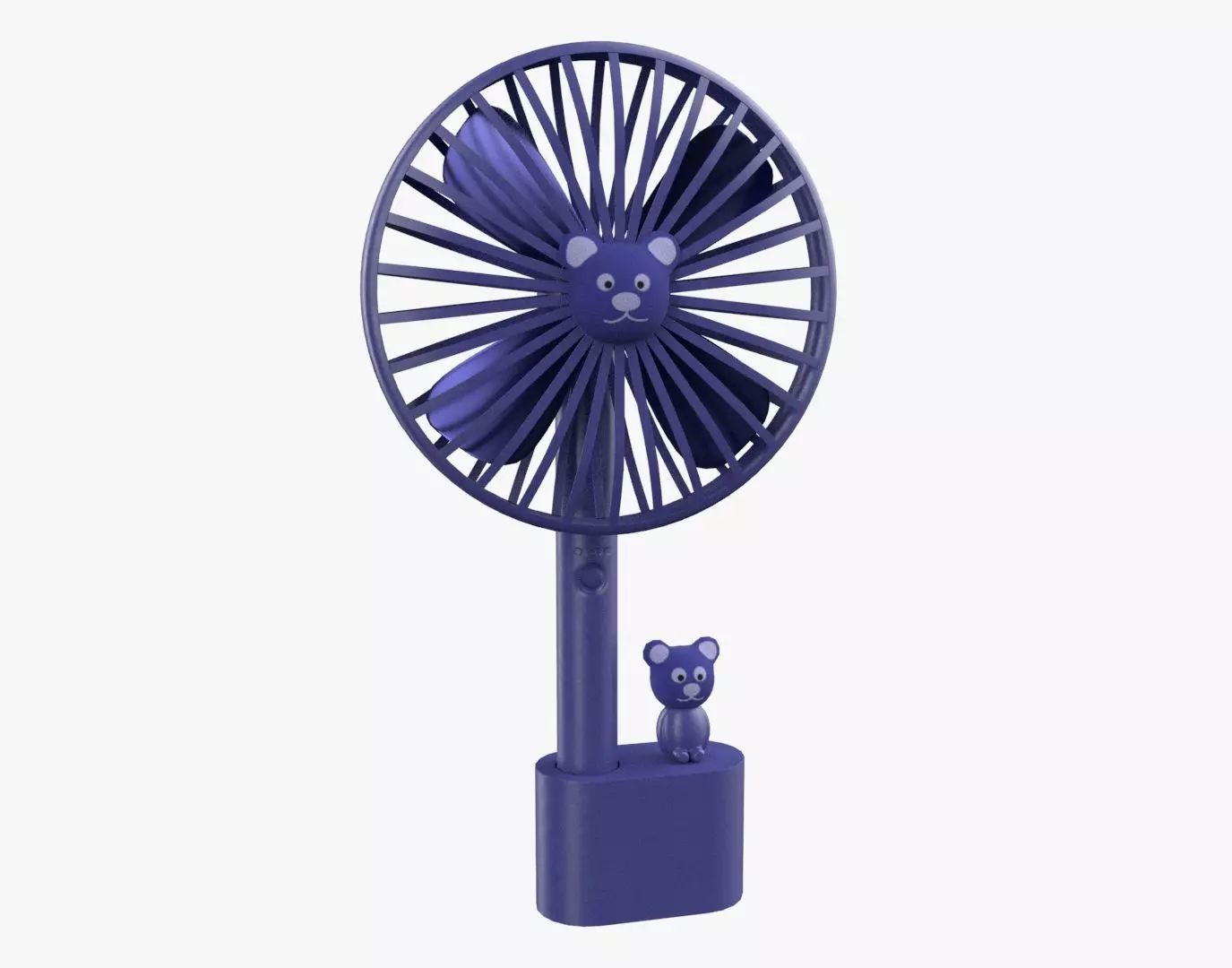 Electric Fan Child Toy Fan Bear Fan Purple 3D model