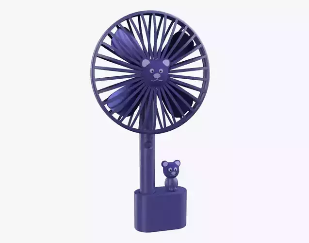 Electric Fan Child Toy Fan Bear Fan Purple