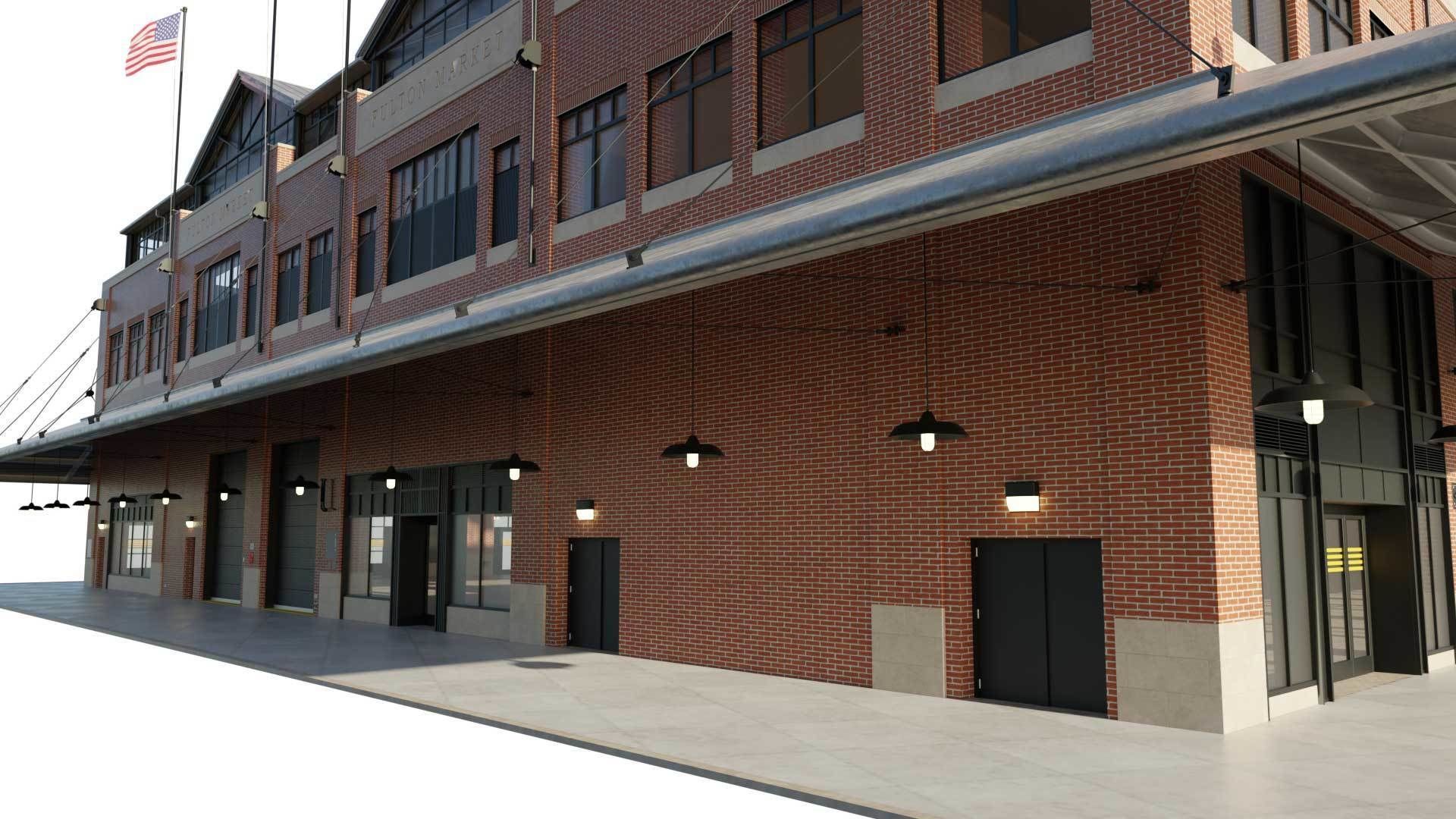 Fulton Market NYC building 3D model_9