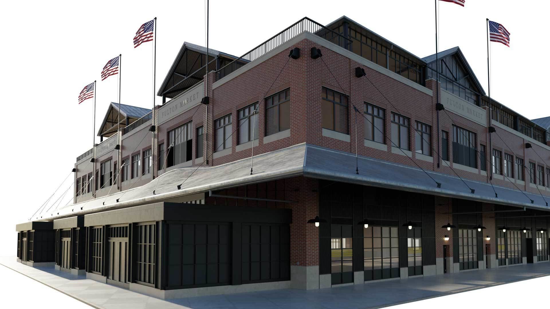 Fulton Market NYC building 3D model_5