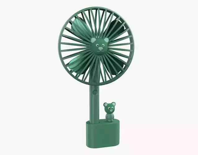 Electric Fan Child Toy Fan Bear Fan Turquoise
