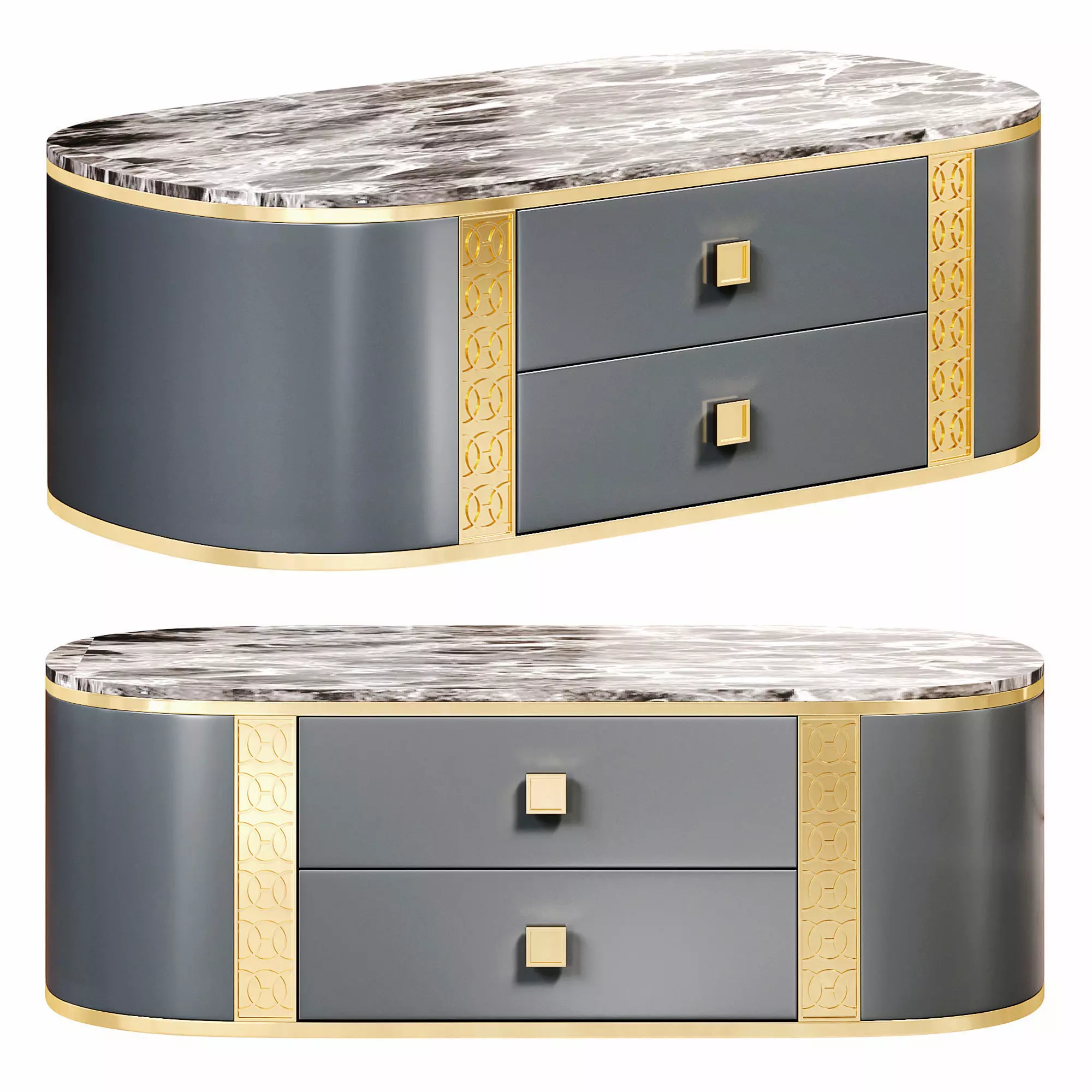 512 modern oval coffee table 3D model_0