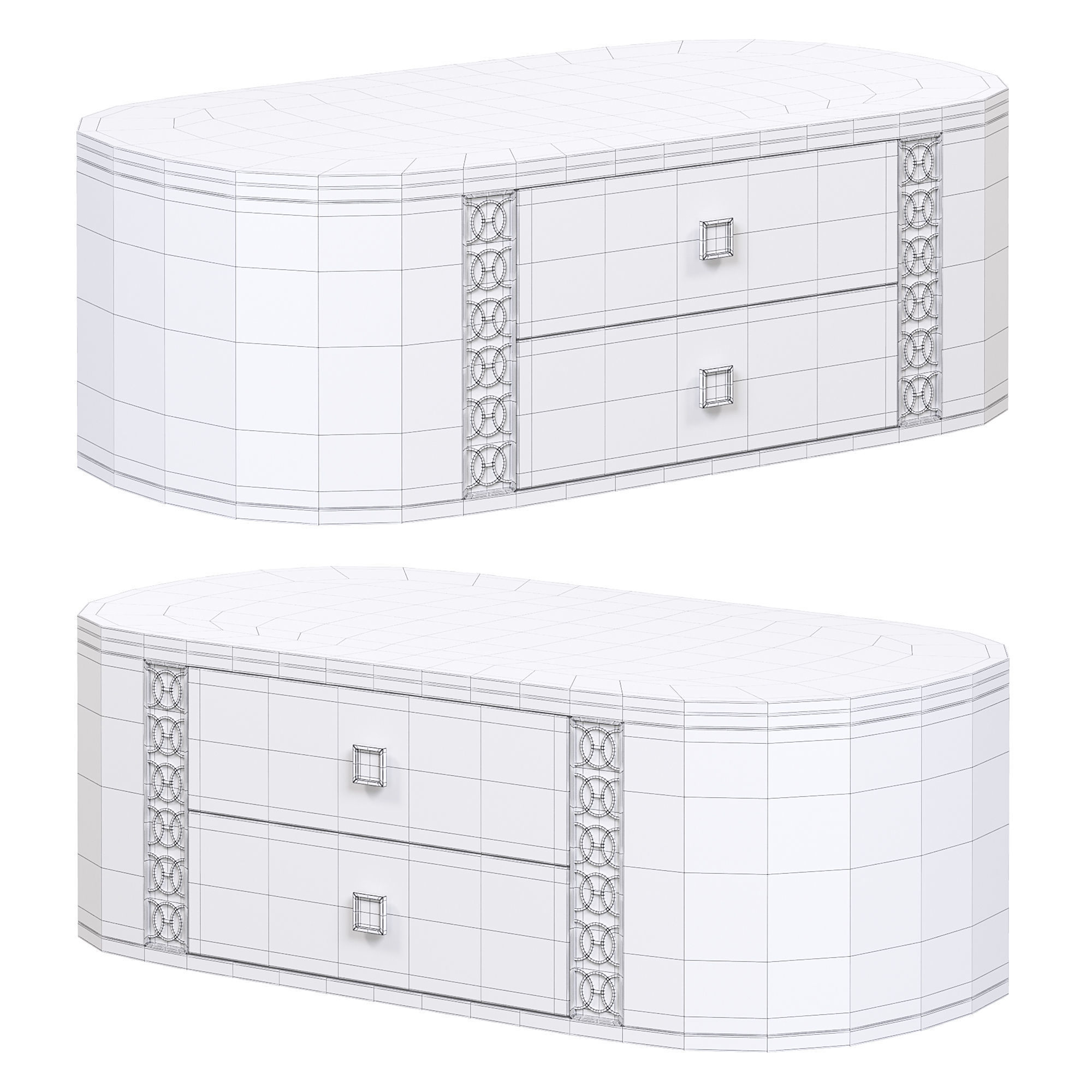 512 modern oval coffee table 3D model_3