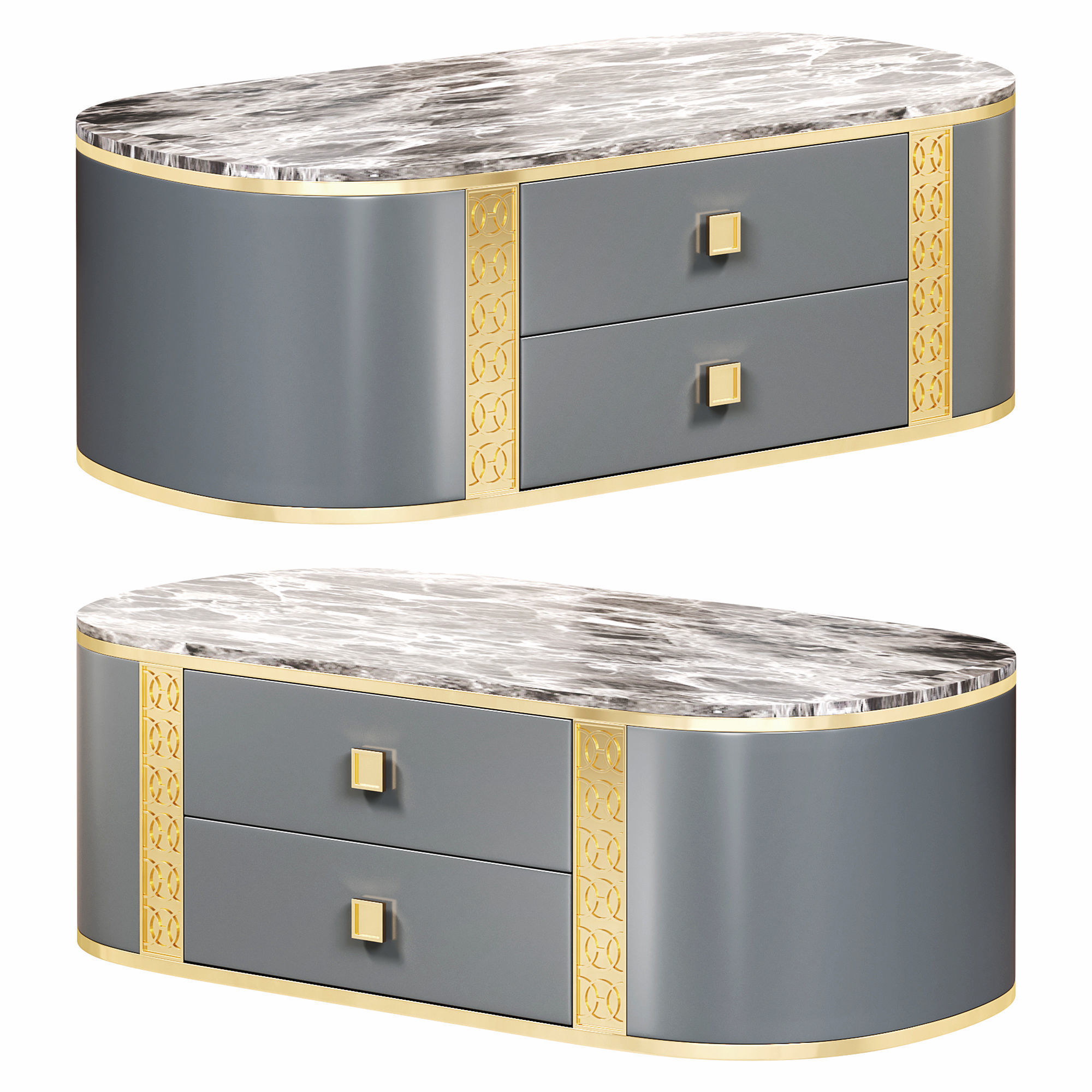 512 modern oval coffee table 3D model_1