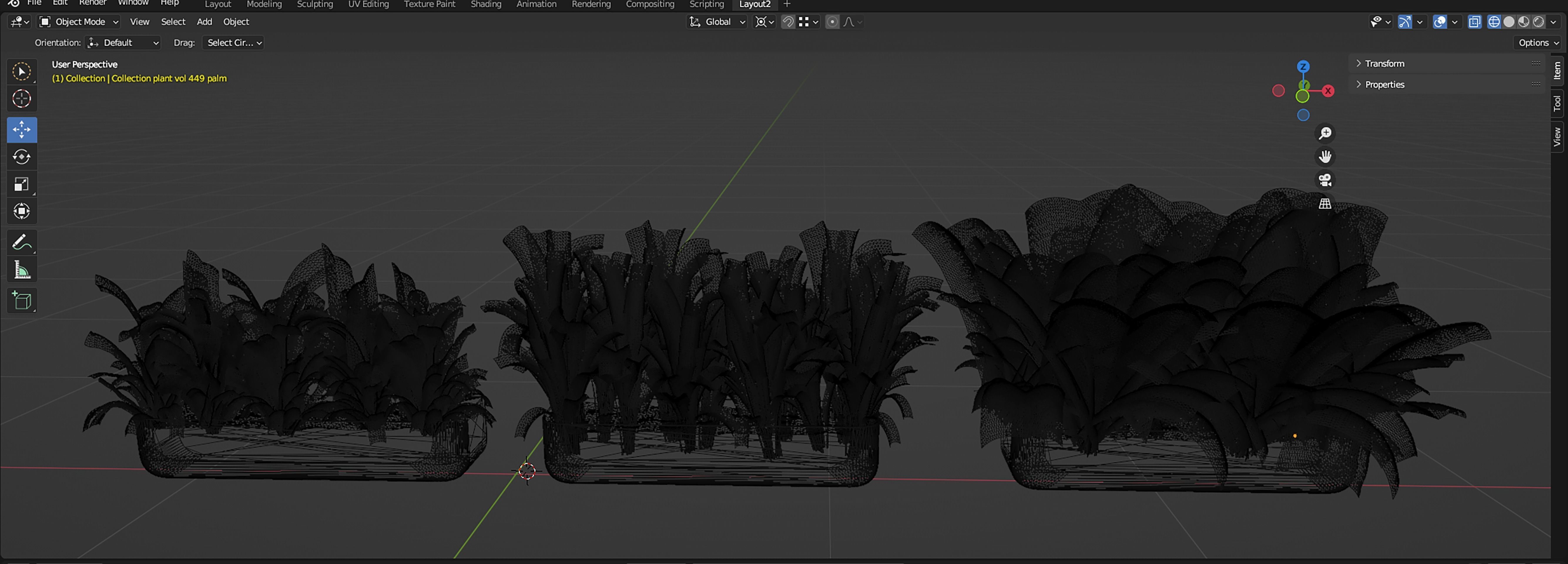 Collection plant vol 449 - blender model  3D model_7