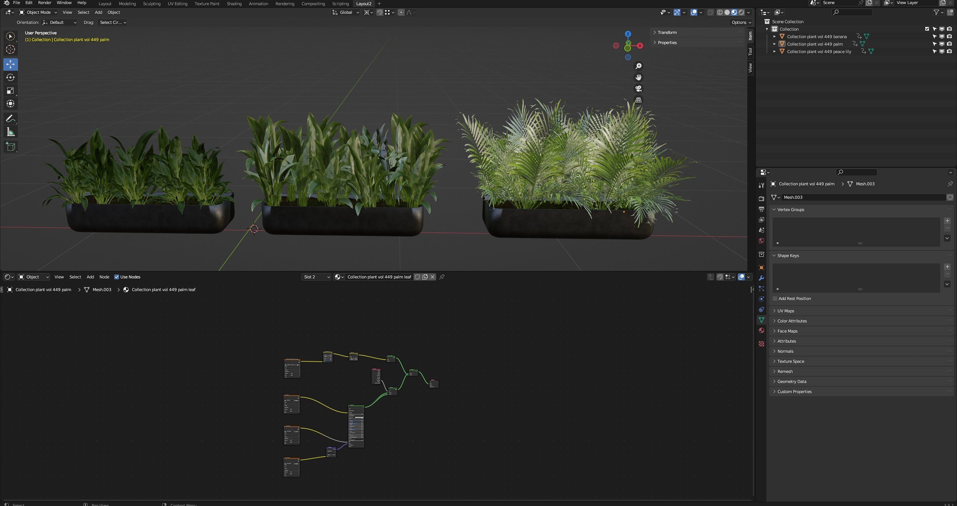 Collection plant vol 449 - blender model  3D model_6