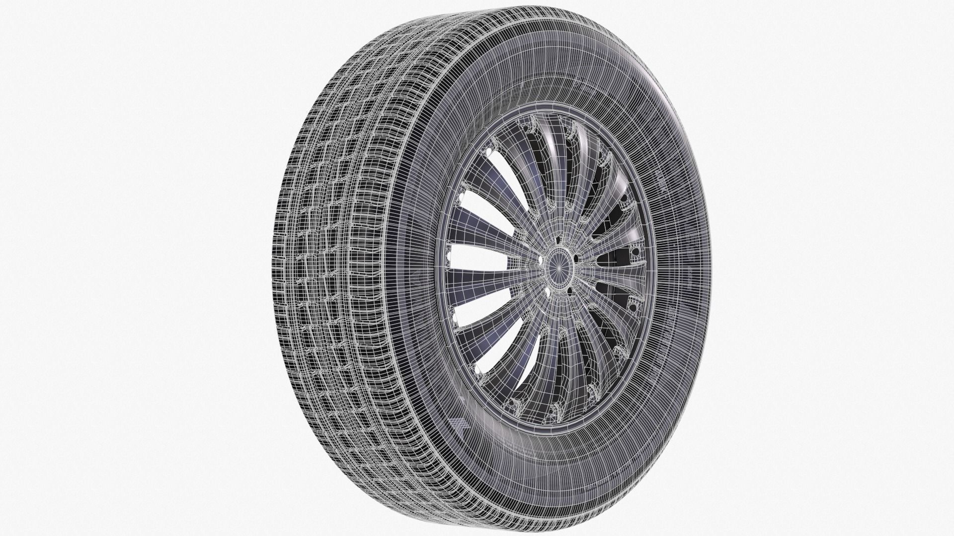 Yokohama Wheel - Bluearth ES32  3D model_1