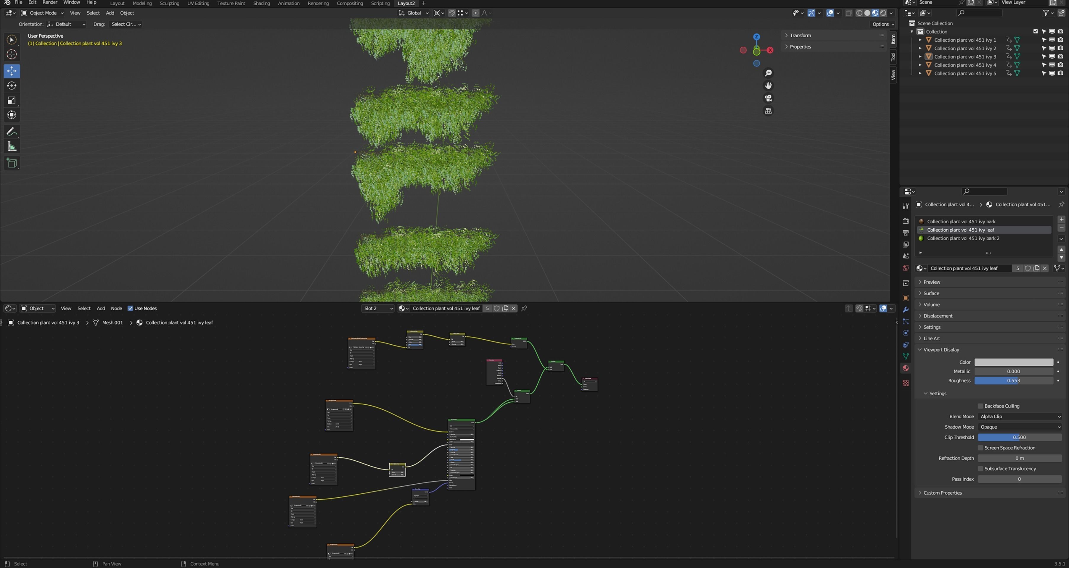  Collection plant vol 451 - blender model  3D model_7