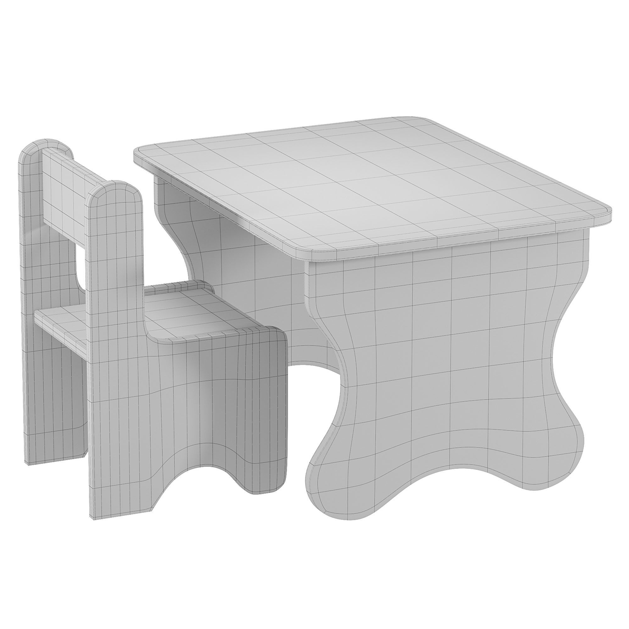  Princess Set of childrens furniture by  sima 3D model_4