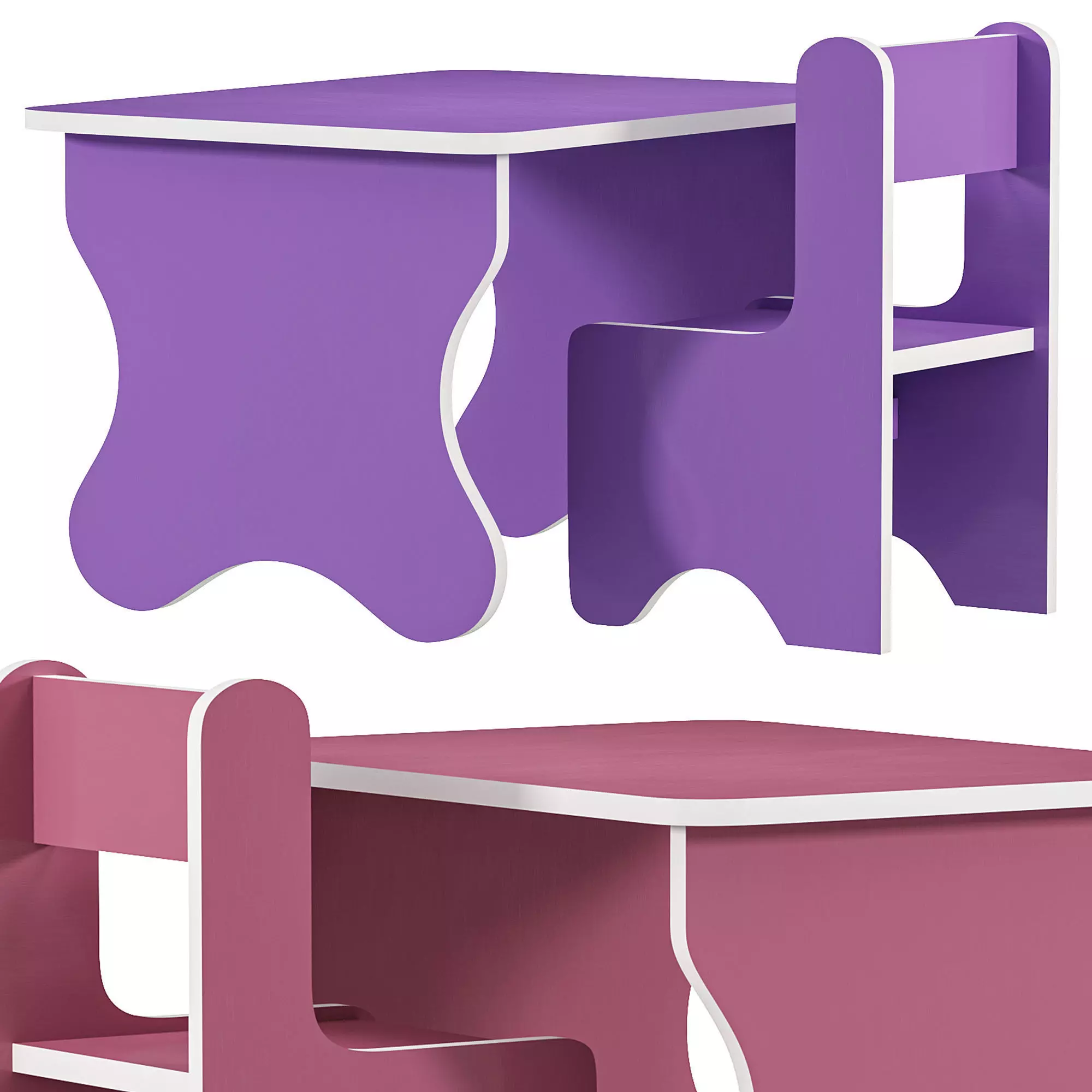  Princess Set of childrens furniture by  sima 3D model_0