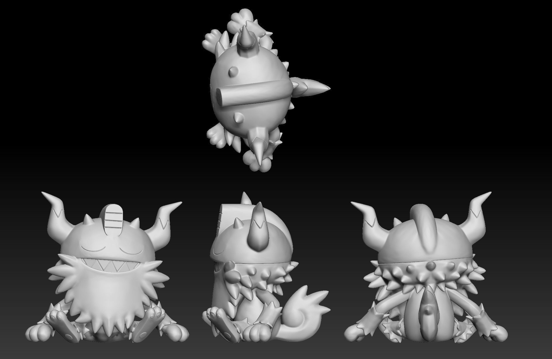 Pokemon Galarian Meowth Perrserker 3D print model_2