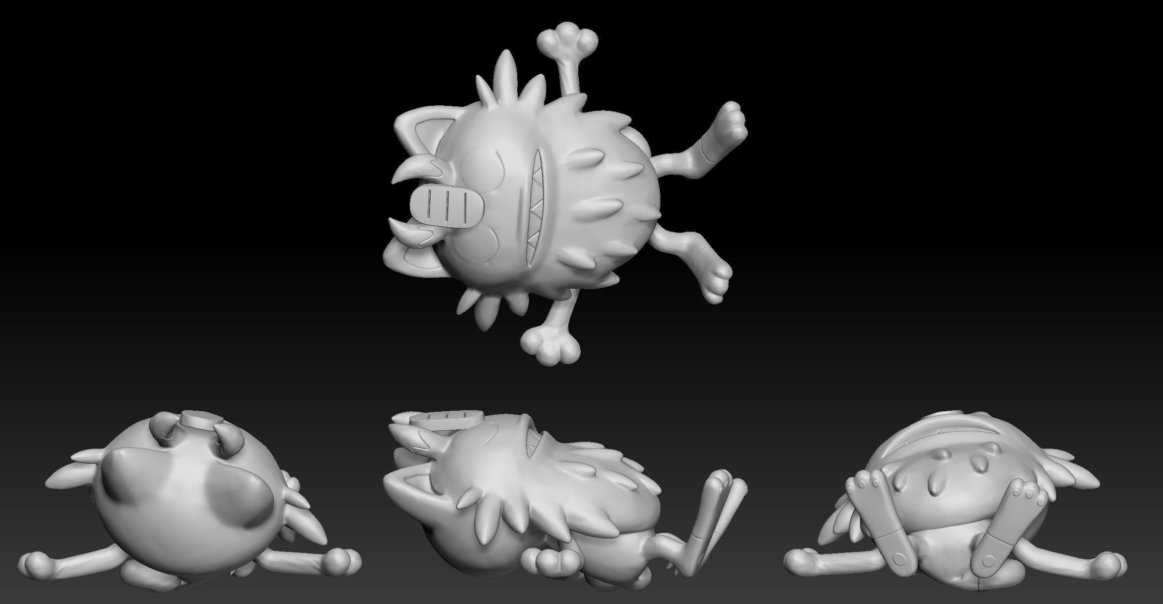 Pokemon Galarian Meowth Perrserker 3D print model_1