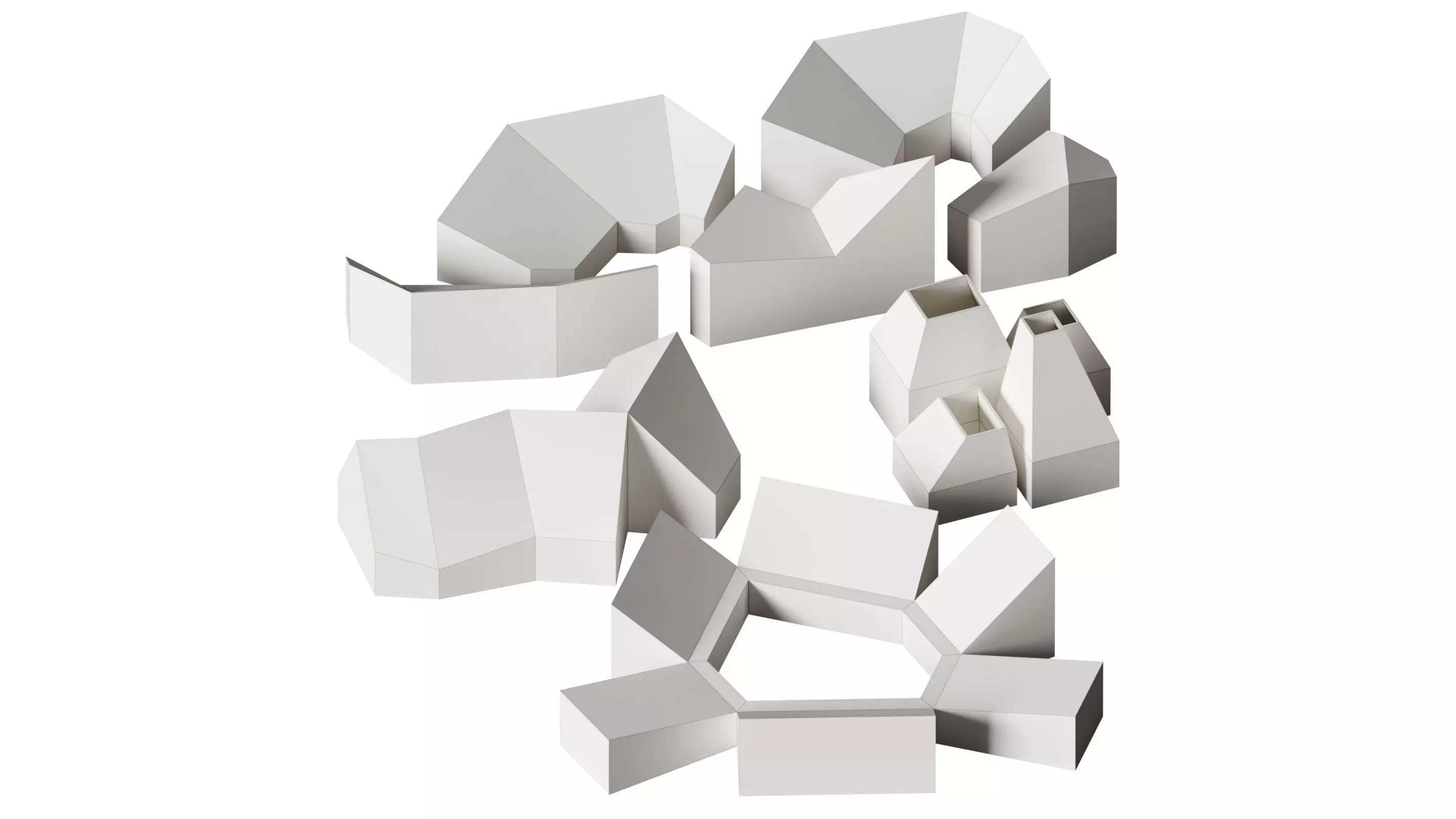 Architecture paper models 3D model_0