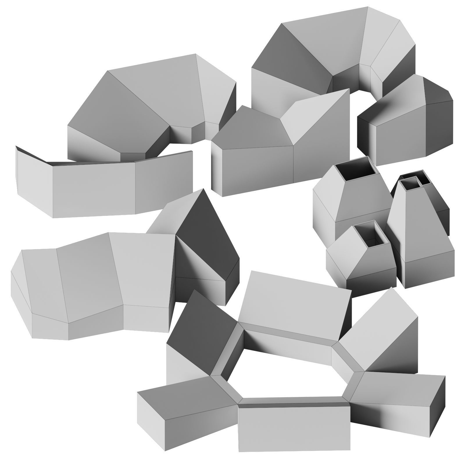 Architecture paper models 3D model_3